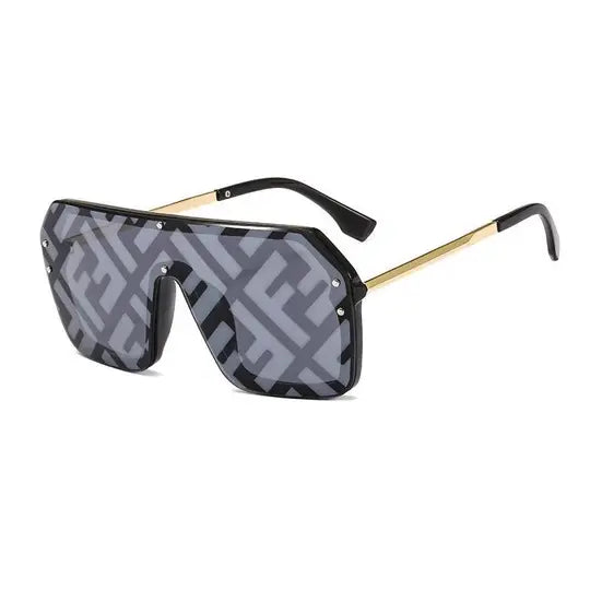 FDI - Fashion Watermark Conjoined Lens Sunglasses Metroutfits
