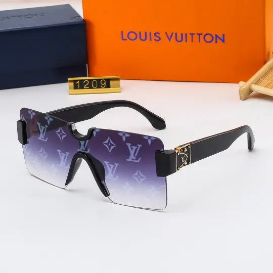 LV - Large Frame Watermark Neutral Eyewear Metroutfitstore