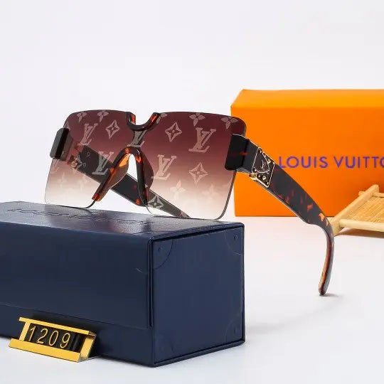 LV - Large Frame Watermark Neutral Eyewear Metroutfitstore