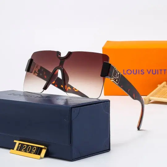 LV - Large Frame Watermark Neutral Eyewear Metroutfitstore