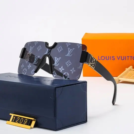 LV - Large Frame Watermark Neutral Eyewear Metroutfitstore
