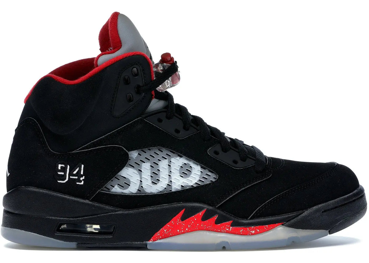 AIR JORDAN 5 X SUPREME “BLACK” - https://treadfitpro.com/