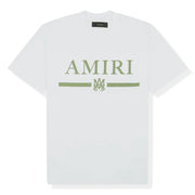 AMIRI MA BAR LOGO WHITE GREEN T SHIRT Metroutfits