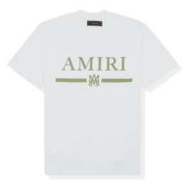 AMIRI MA BAR LOGO WHITE GREEN T SHIRT Metroutfits