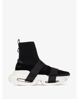 BALMAIN - HIGH TOP LEATHER SNEAKERS - https://treadfitpro.com/