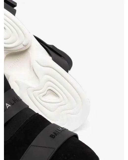 BALMAIN - HIGH TOP LEATHER SNEAKERS - https://treadfitpro.com/