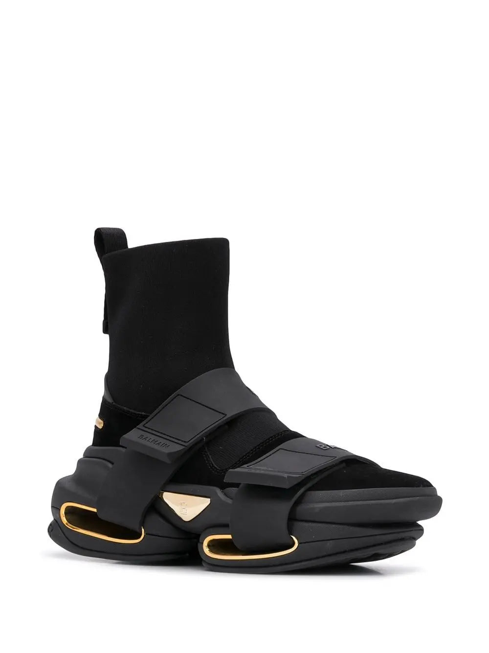 BALMAIN - HIGH TOP LEATHER SNEAKERS - https://treadfitpro.com/