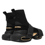 BALMAIN - HIGH TOP LEATHER SNEAKERS - https://treadfitpro.com/