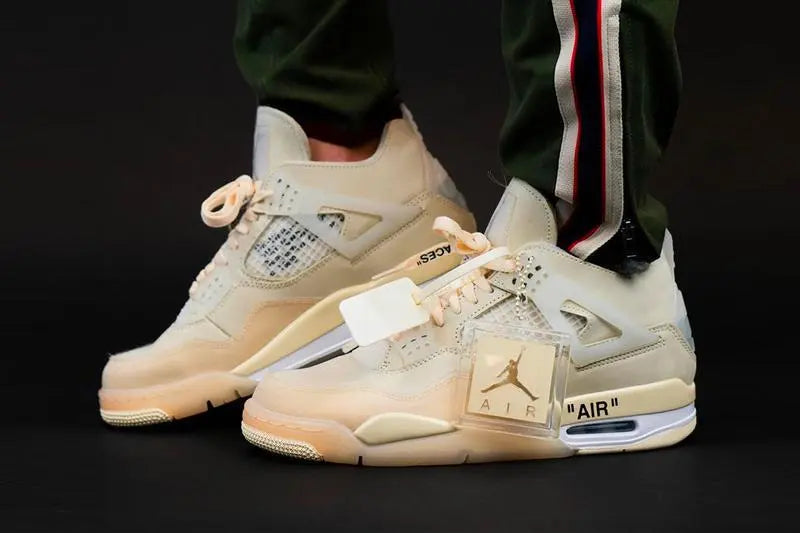JORDAN 4 RETRO X OFF WHITE ‘BEIGE’ - https://treadfitpro.com/