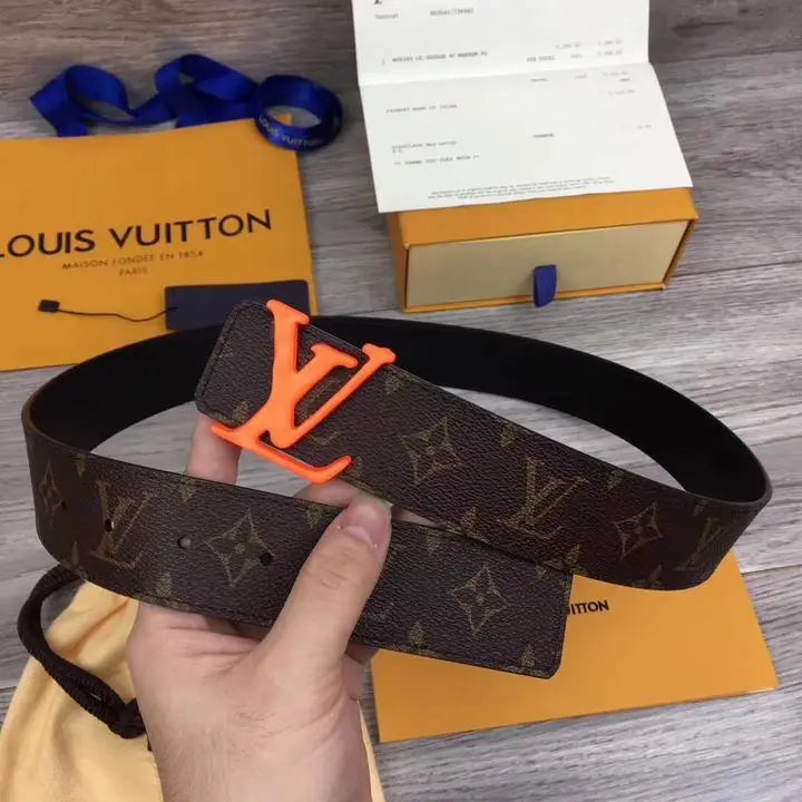 LOUIS VUITTON - LEATHER BELT - https://treadfitpro.com/