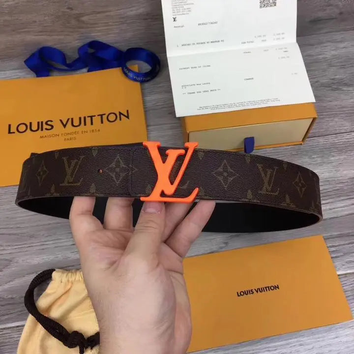 LOUIS VUITTON - LEATHER BELT - https://treadfitpro.com/