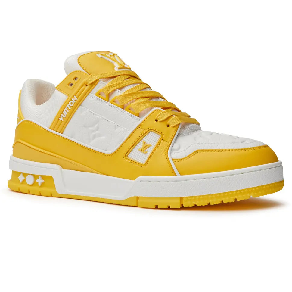 LOUIS VUITTON LV MONOGRAM WHITE YELLOW SNEAKER Metroutfitstore