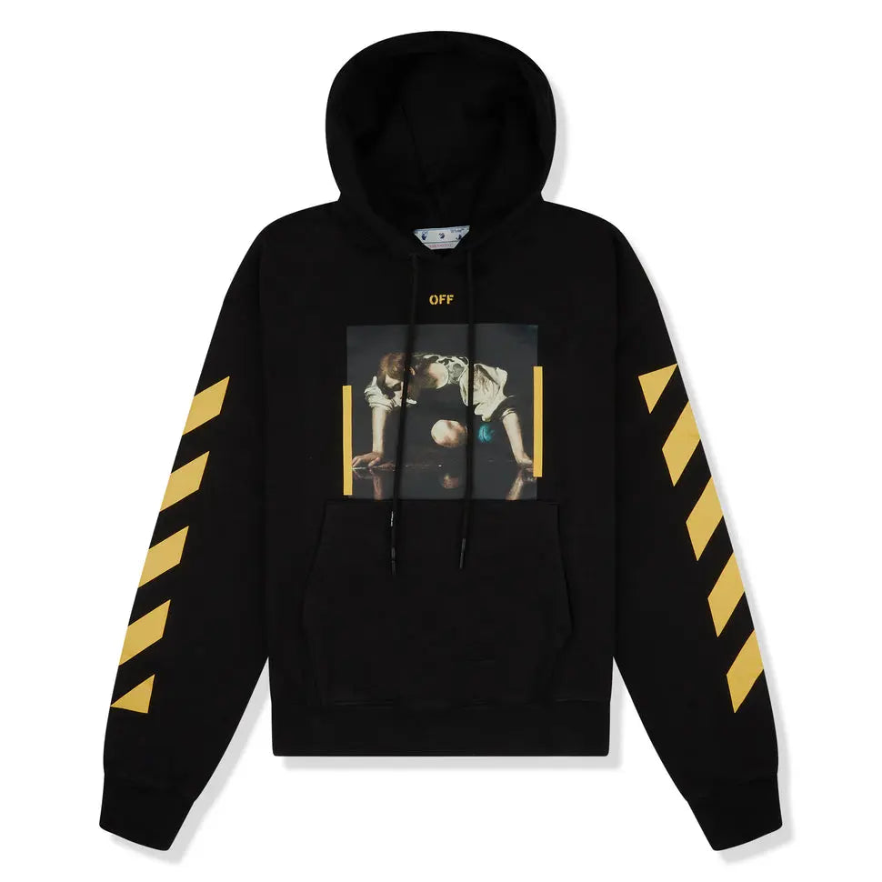 OFF-WHITE CARAVAGGIO ‘NARCISSUS’ BLACK YELLOW HOODIE Metroutfits