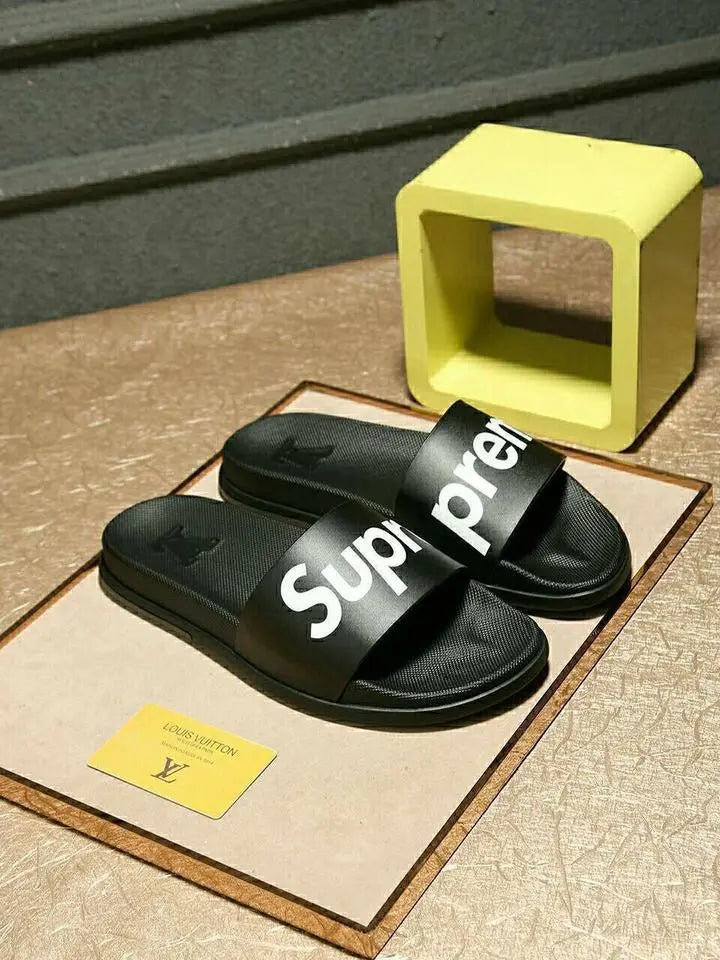 SUPREME X LOUIS VUITTON - SLIPPERS MEN’S - https://treadfitpro.com/