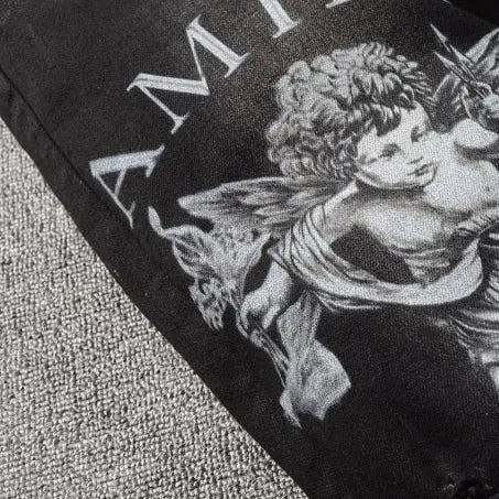 AMIRI - JEANS Black Letter Angel Printing My Store