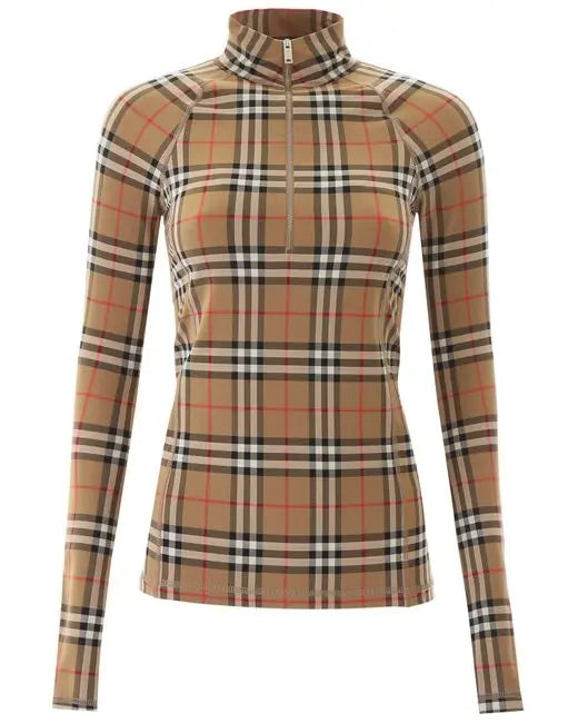 BURBERRY - WOMEN'S VINTAGE CHECK FITTED TOP Metroutfitstore