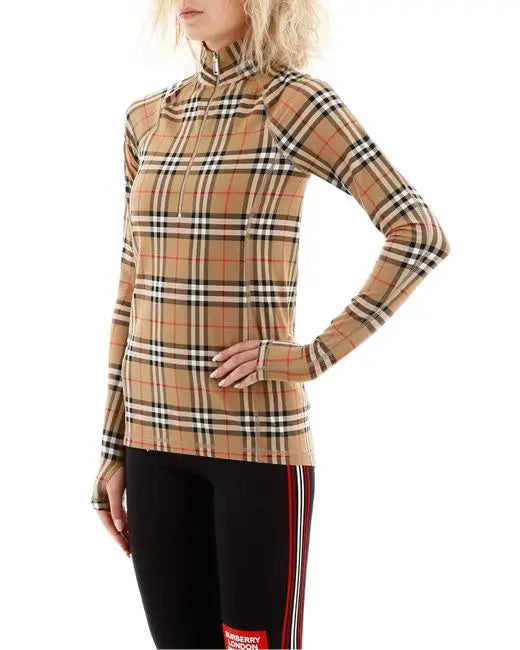 BURBERRY - WOMEN'S VINTAGE CHECK FITTED TOP Metroutfitstore
