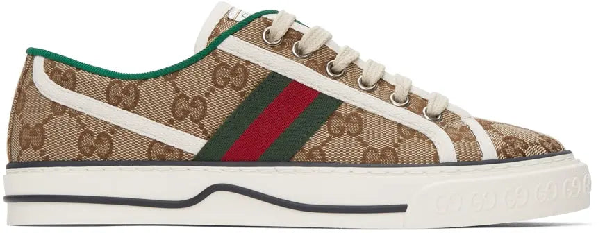 Beige GG Supreme 'Gucci Tennis 1977' Sneakers Metroutfits