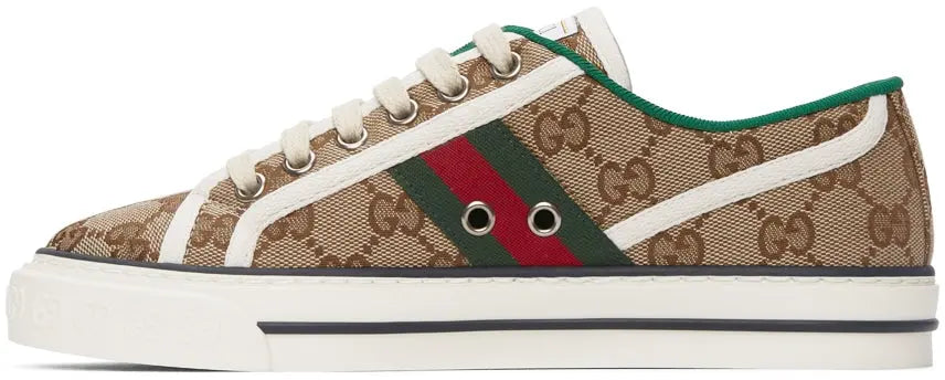Beige GG Supreme 'Gucci Tennis 1977' Sneakers Metroutfits