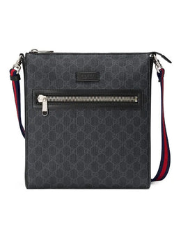 GUCCI - Black GG Messenger Bag Metroutfits