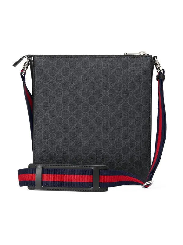 GUCCI - Black GG Messenger Bag Metroutfits