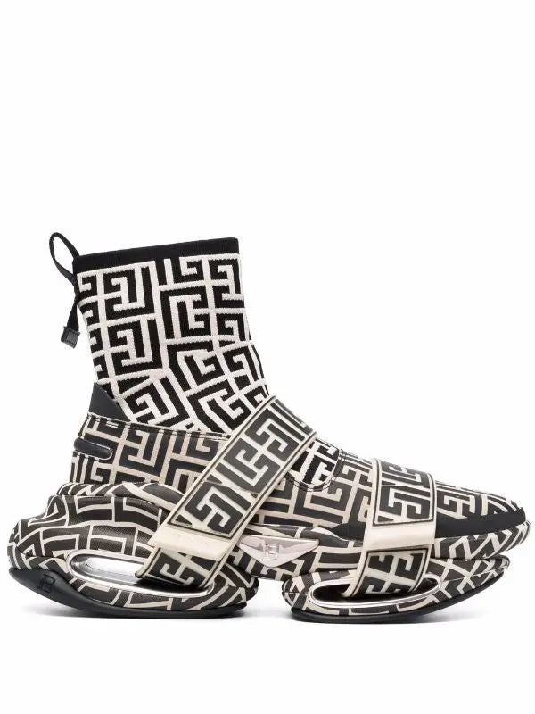 BALMAIN - HIGH TOP LEATHER SNEAKERS My Store