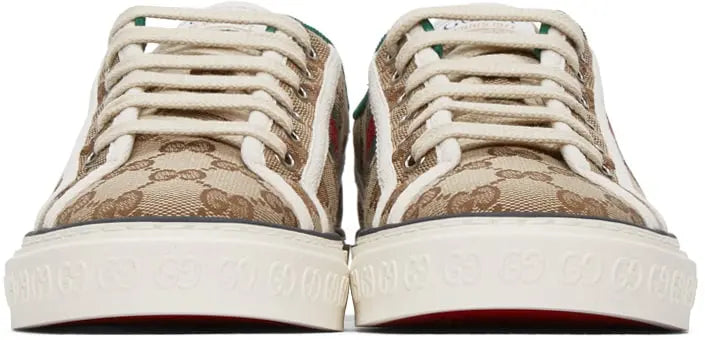 Beige GG Supreme 'Gucci Tennis 1977' Sneakers Metroutfits